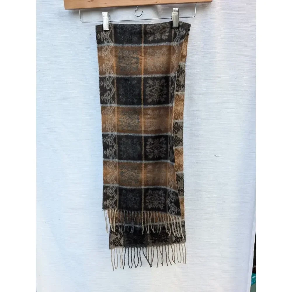 V Fraas Cashmink 100% Acrylic Scarf Made In Germany Preppy‎ Dark Academia